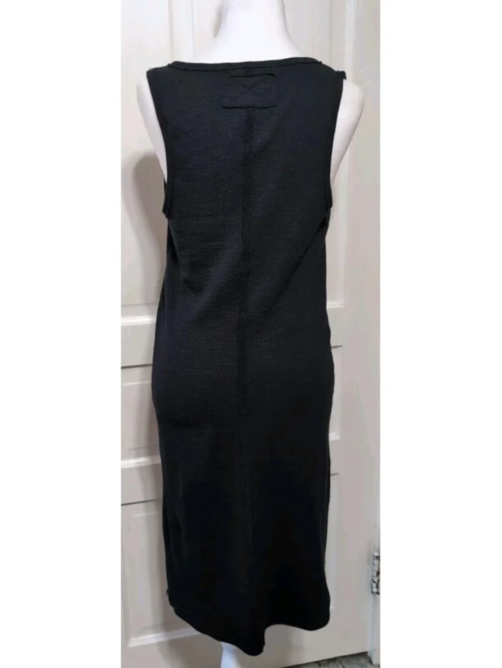Free People Gia Long Vest Dress Black Boho Cottagecore Goth Woman's S(1511)D